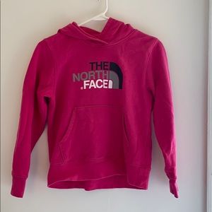 North Face Girls Pink Pullover hoodie